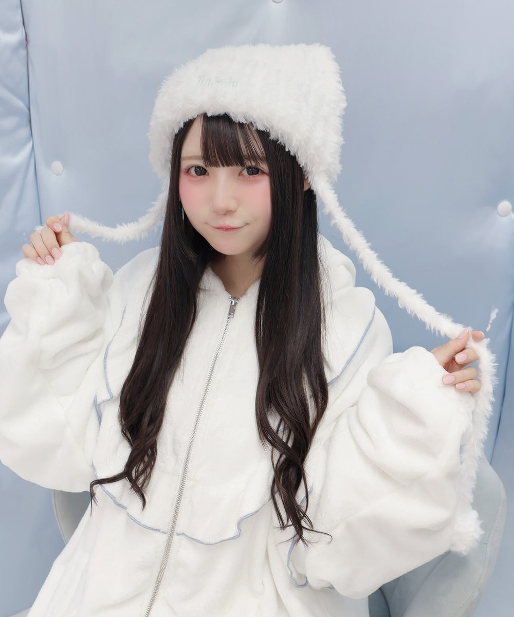 しらたまねこパンチ帽