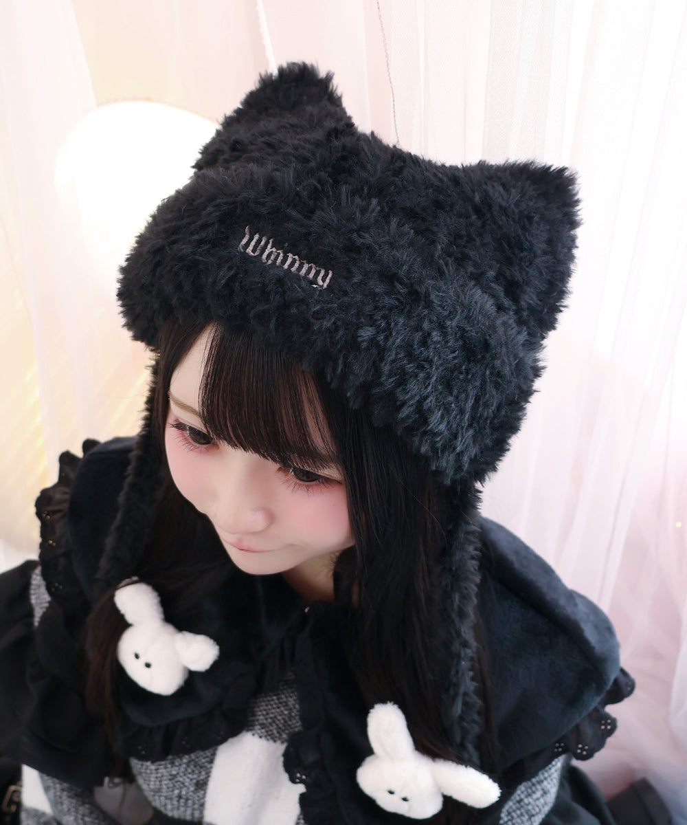 しらたまねこパンチ帽