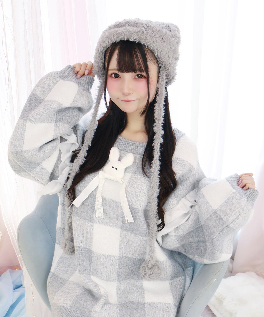 しらたまねこパンチ帽