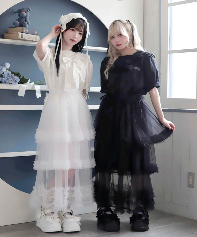 お嬢様のすずしげスカート