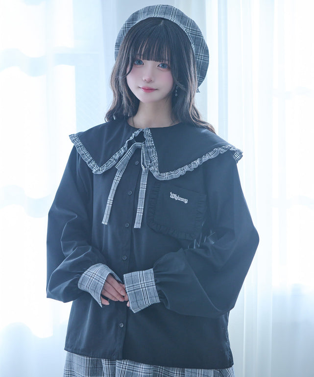 ベイビーりぼんっちブラウス/ブラック