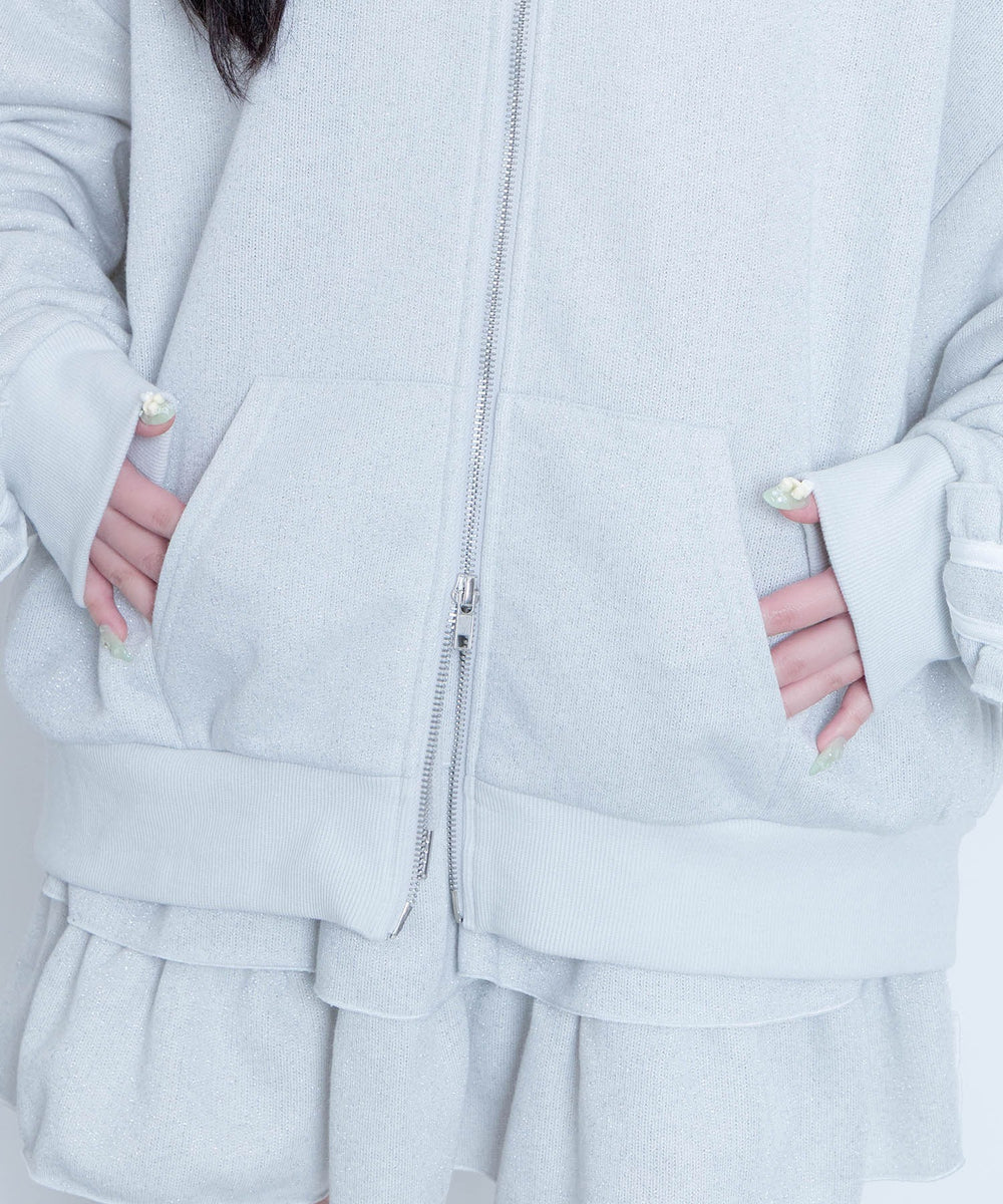 冬の夜空にお星様パーカー