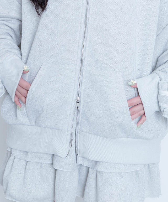 冬の夜空にお星様パーカー