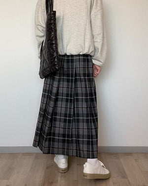 チェックプリーツスカート