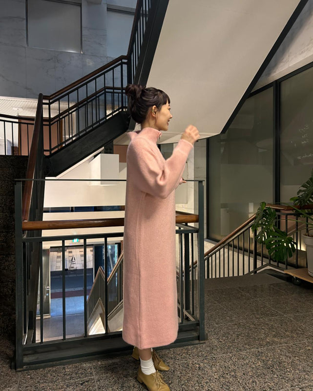ハーフジップリブニットワンピース – WEGO ONLINE STORE