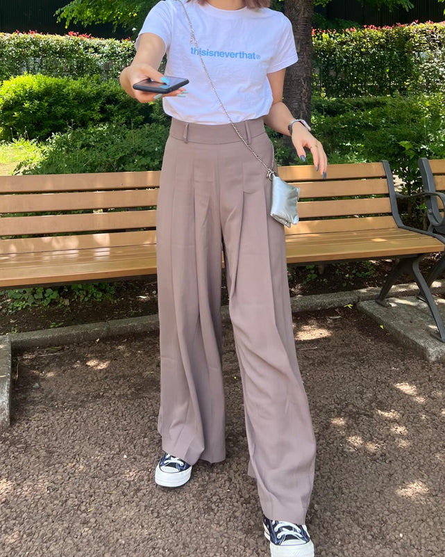 タックワイドフレアパンツ/タックワイドフレアパンツ