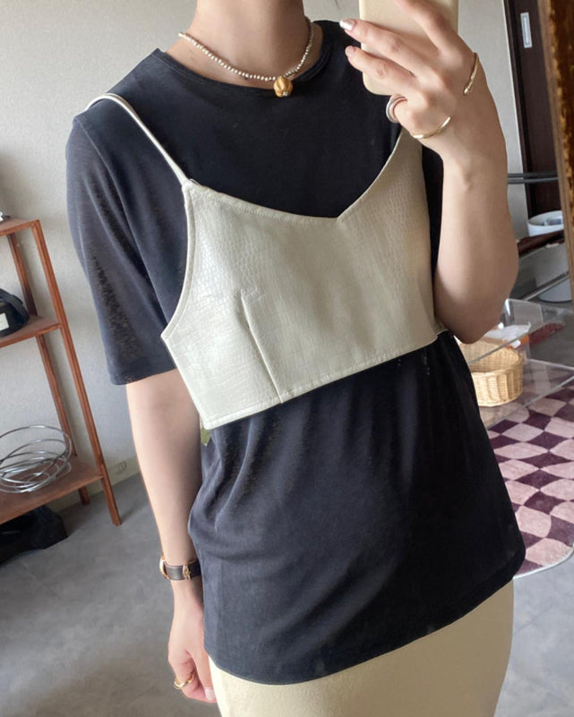 フェイクレザービスチェ