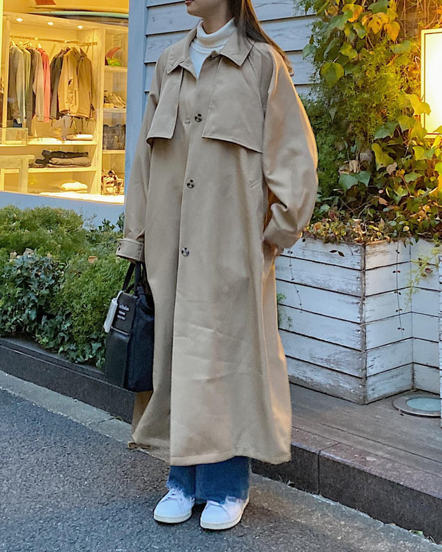 プランテーション 2WAY ライナー付き ステンカラーコート トレンチコート はっ水】【中わたライナー付】【ウォッシャブル】2WAYﾂｲﾙトレンチ