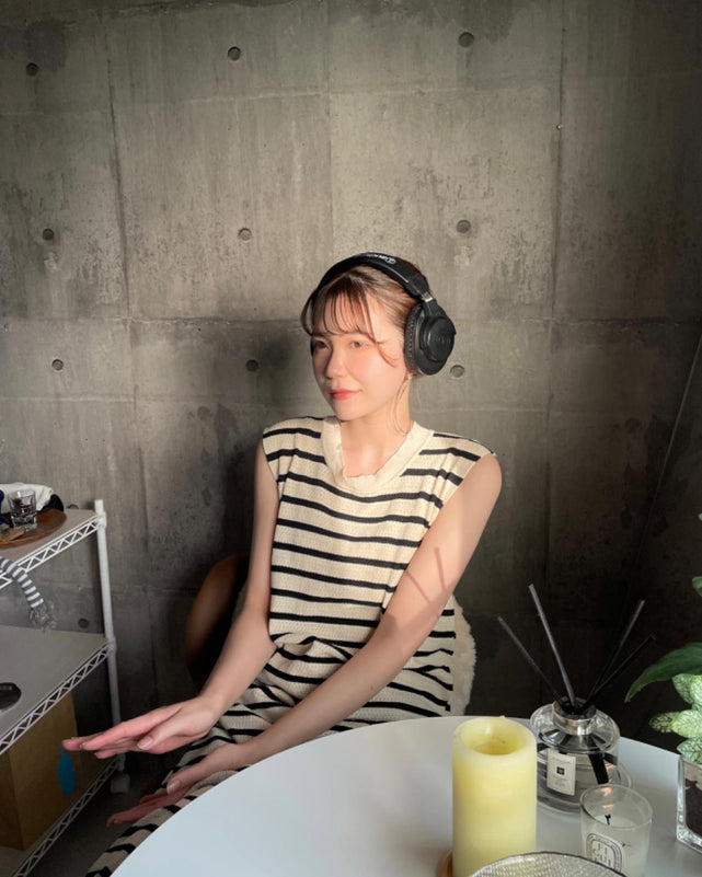 ボーダーロングワンピース