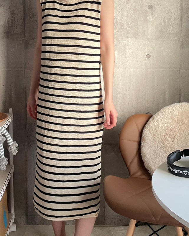 ボーダーロングワンピース