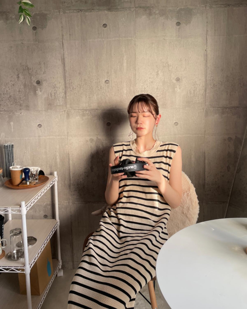 ボーダーロングワンピース