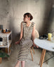 ボーダーロングワンピース