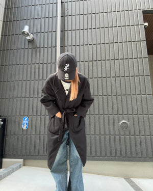 スタンドカラーロングコート