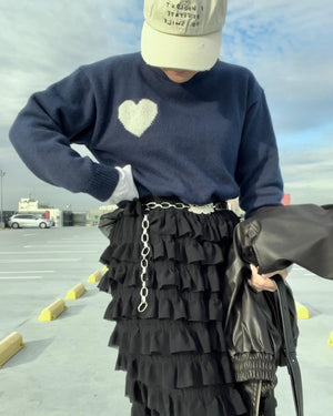 ハートポイントニットプルオーバー