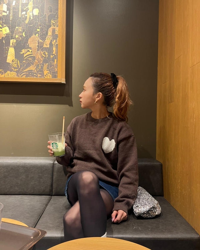 ハートポイントニットプルオーバー