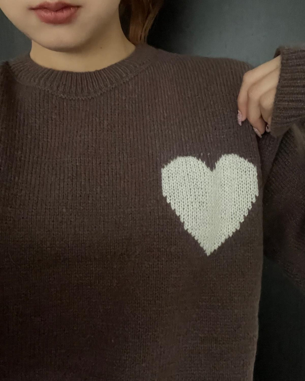ハートポイントニットプルオーバー