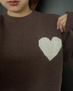ハートポイントニットプルオーバー