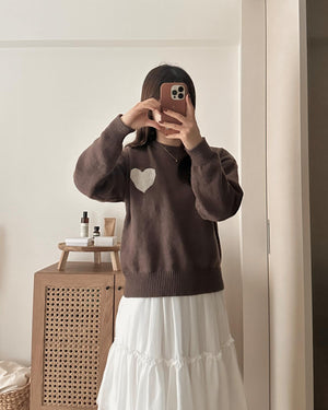 ハートポイントニットプルオーバー