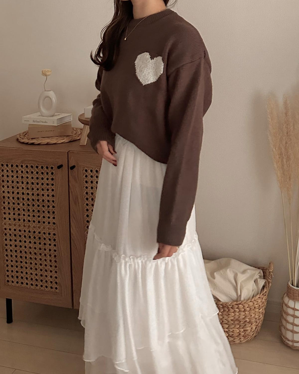 ハートポイントニットプルオーバー