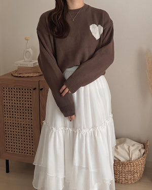 ハートポイントニットプルオーバー