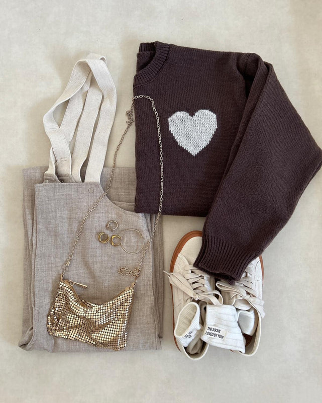 ハートポイントニットプルオーバー