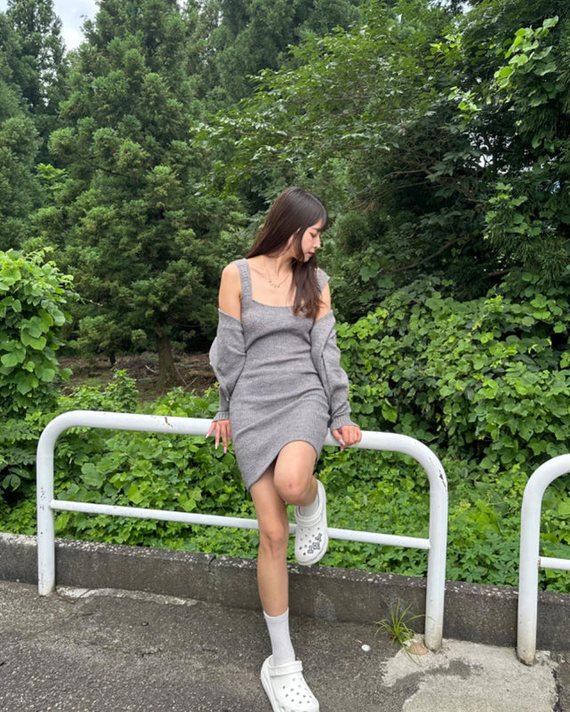 ボンポワン デュセス ワンピース カーディガン セット【美品】 ニットワンピースカーディガンセット – WEGO ONLINE STORE