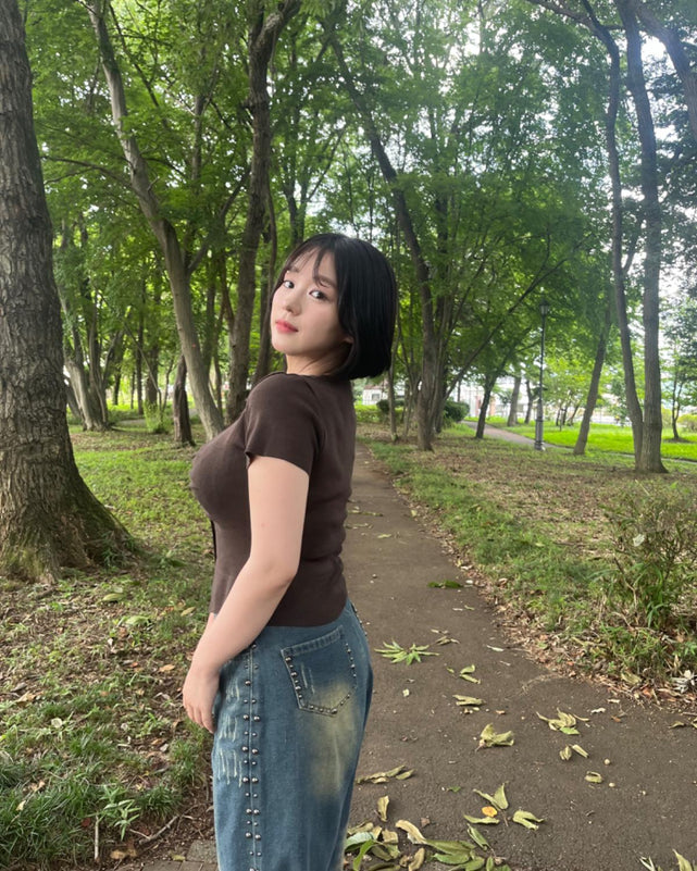 オープンカラーハーフスリーブカーディガン