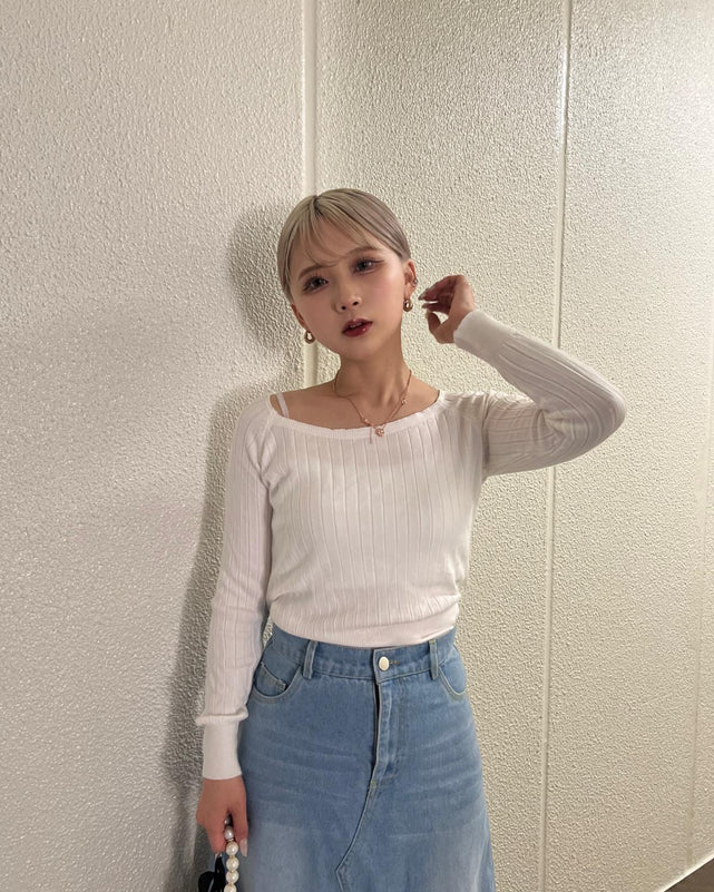 バックリボンリブニット – WEGO ONLINE STORE