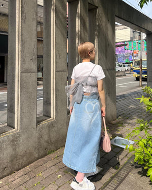 ハートペイントデニムスカート – WEGO ONLINE STORE