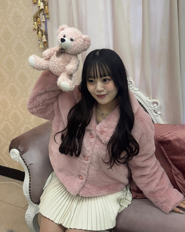 Her lip to クリームファーショートジャケット Her lip to クリーム