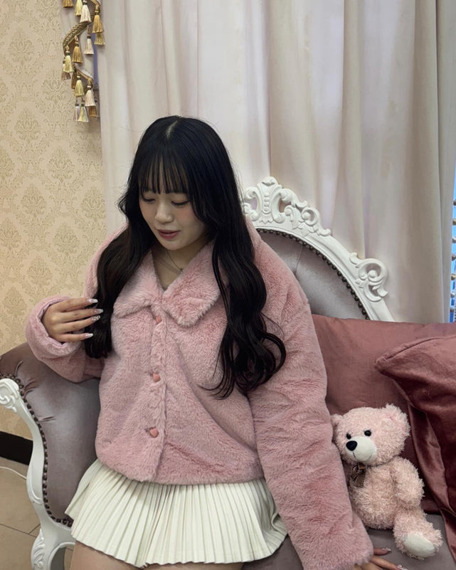 BLACKUP ショーボンハイネックファージャケット ハイネッククロップドパファージャケット （その他アウター