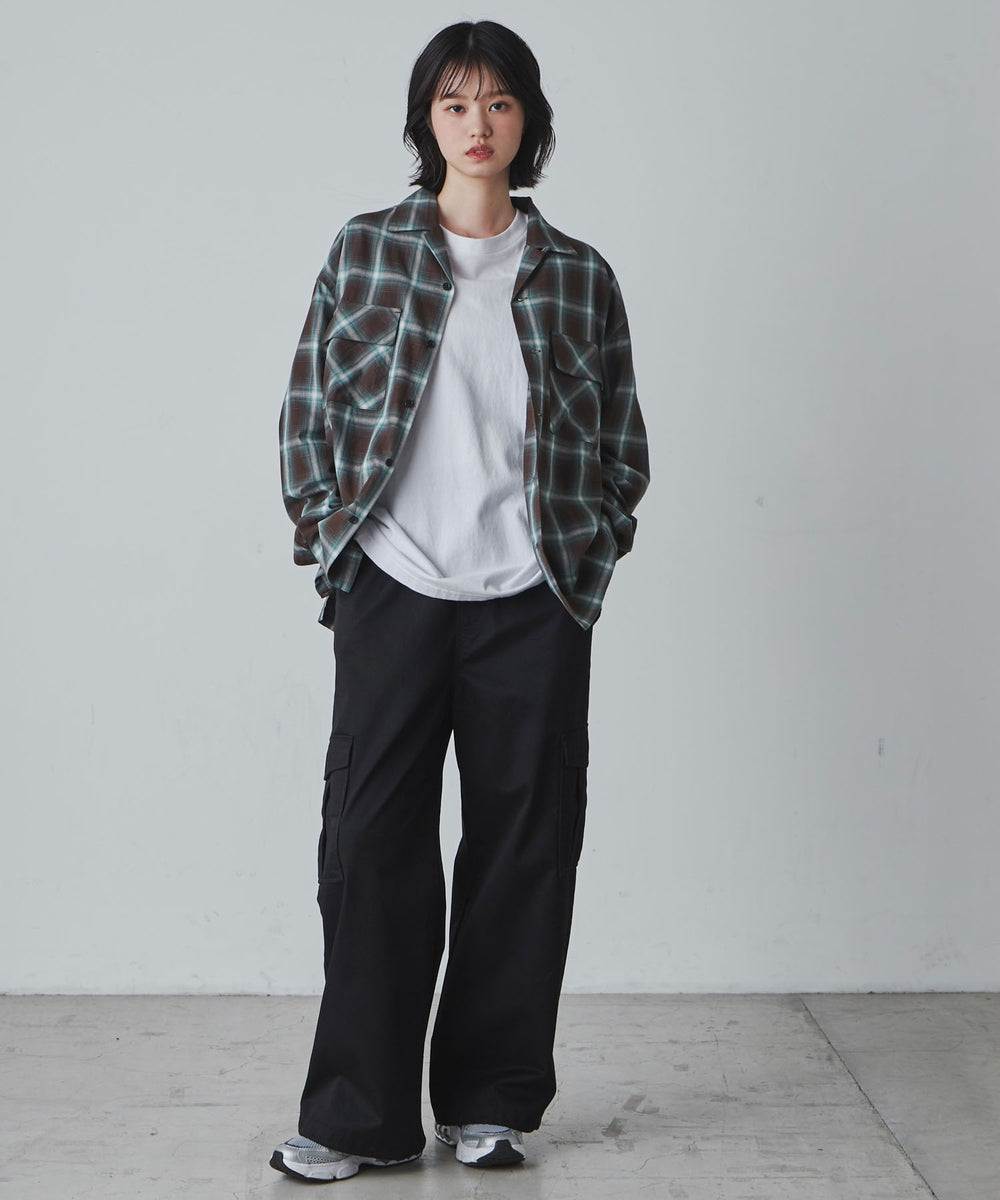 グリーン系チェック1 モデル：170cm M着用