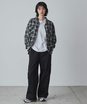 グリーン系チェック1 モデル：170cm M着用