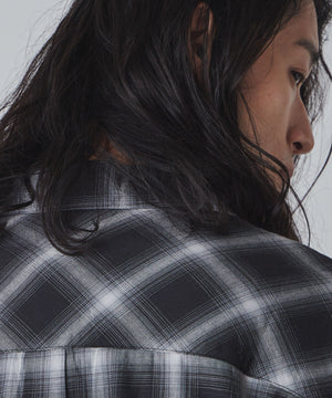 オンブレーチェックシャツ