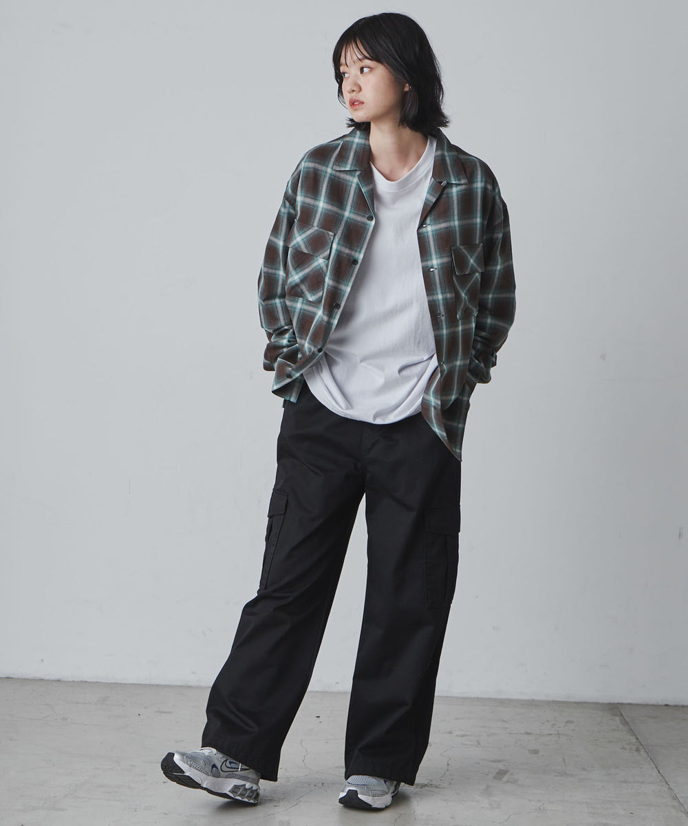 グリーン系チェック1 モデル：170cm M着用
