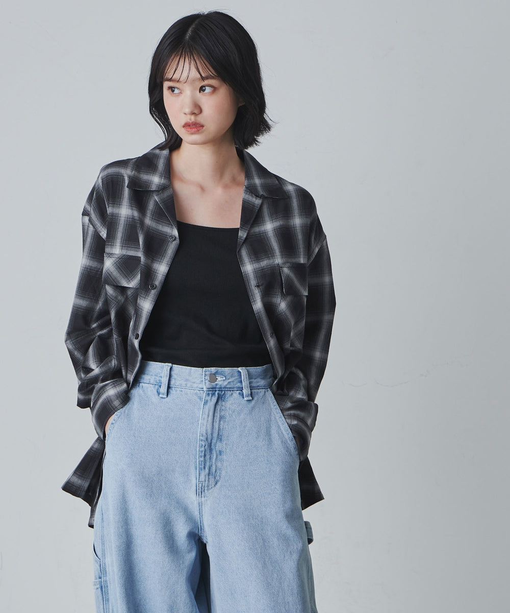 ブラック系チェック1 モデル：170cm M着用