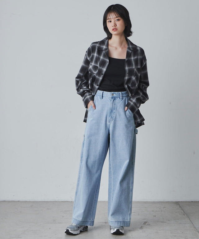 ブラック系チェック1 モデル：170cm M着用