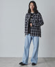 ブラック系チェック1 モデル：181cm L着用