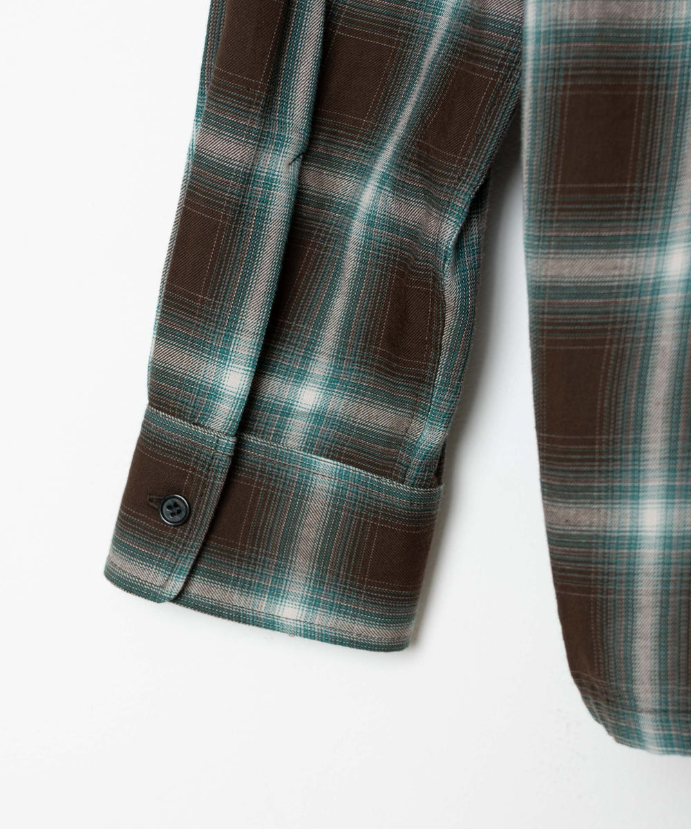 オンブレーチェックシャツ