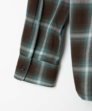 オンブレーチェックシャツ