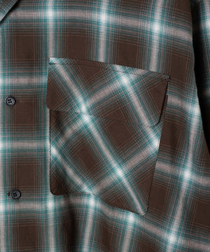 オンブレーチェックシャツ