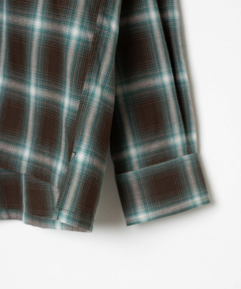 オンブレーチェックシャツ