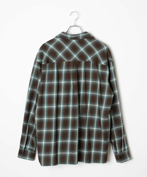 オンブレーチェックシャツ