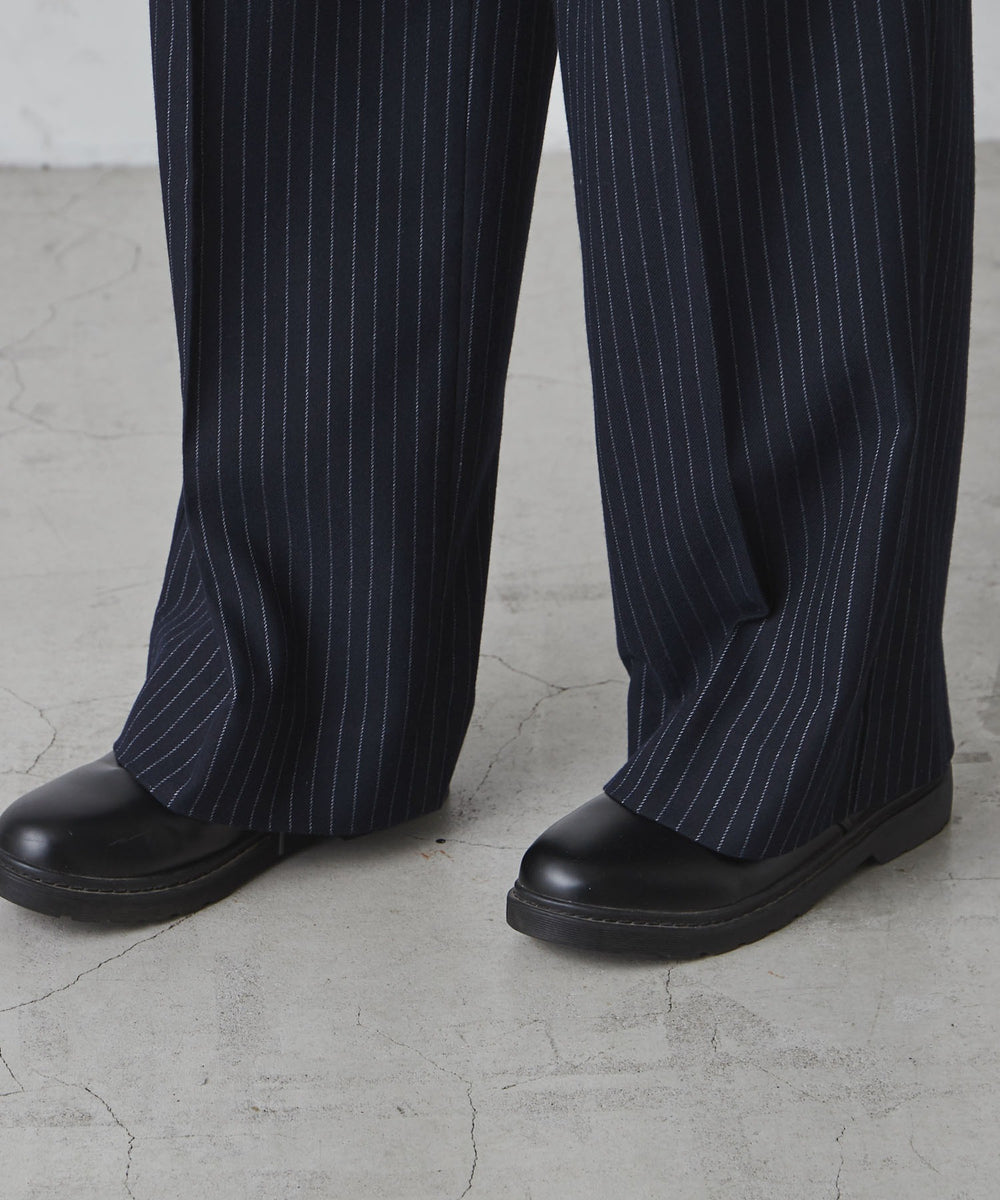 ストライプ2タックトラウザー