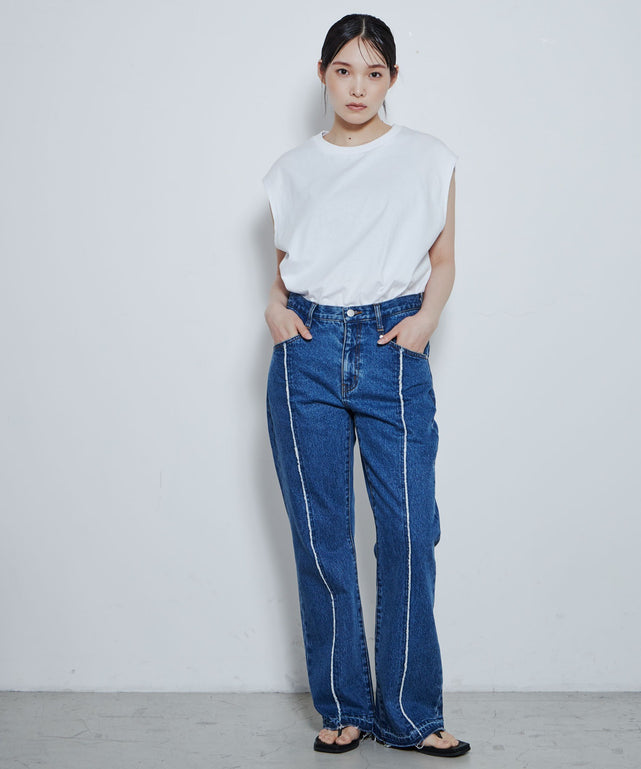 デニム中濃色 モデル：167cm M着用