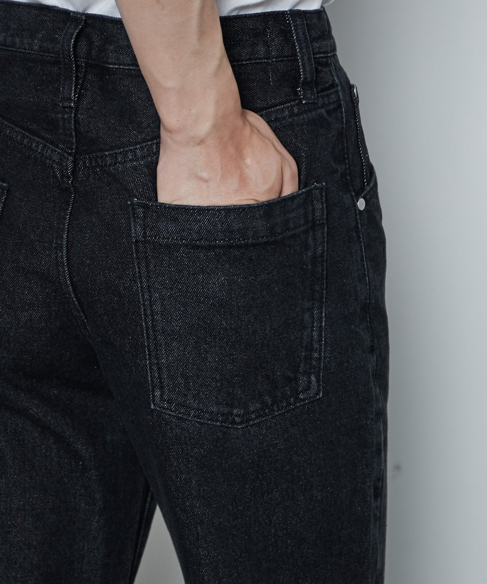 フリンジフレアデニムパンツ