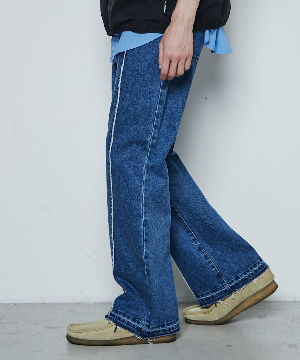 デニム中濃色 モデル：181cm L着用