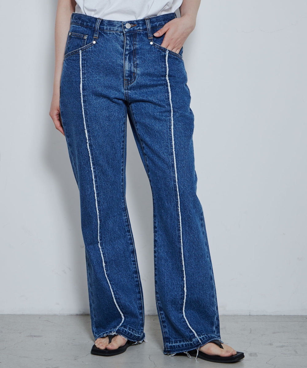 デニム中濃色 モデル：167cm M着用