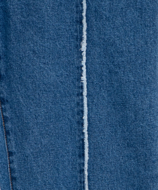 フリンジフレアデニムパンツ