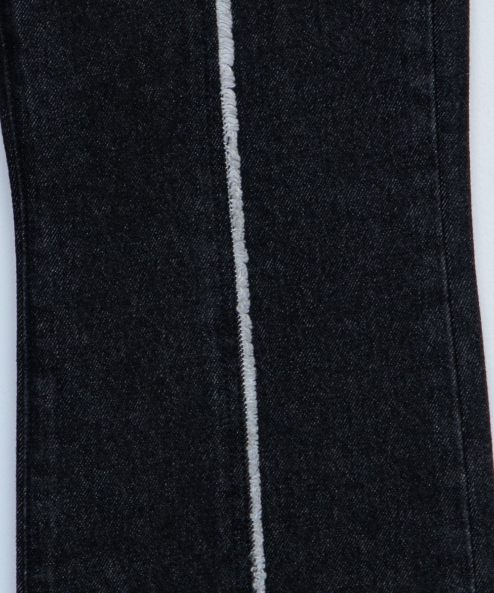 フリンジフレアデニムパンツ